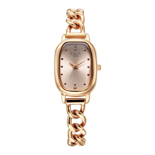 Titan Raga Showstopper 2.0 Quartz Rose Gold Dial Analog Watch for...