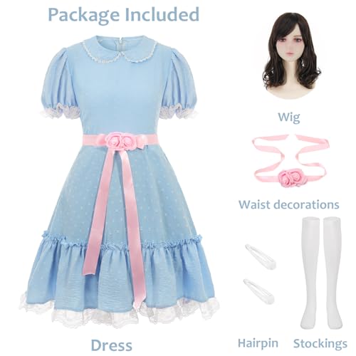 Disfraz de princesa azul para niñas miniatura 2