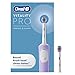 Oral-B Vitality Pro Electric Toothbrushes Adults, 1 Handle, 2 Oral B Electric Toothbrush Heads, 3 Brushing Modes Including Sensitive Plus, Rechargeable, 2 Pin UK Plug, Purple