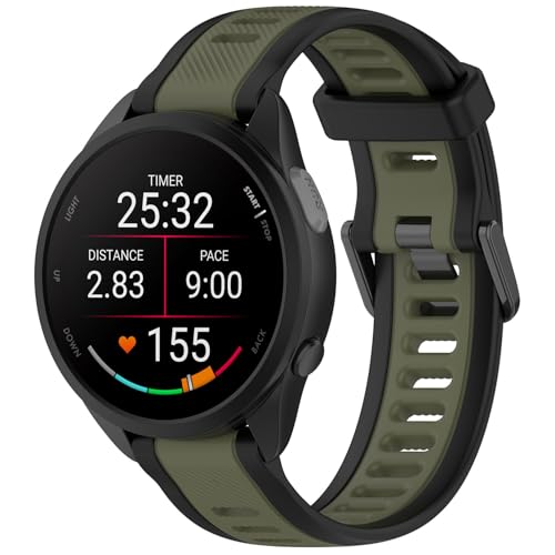 Correa silicona 20mm compatible Garmin Forerunner 165 miniatura 1