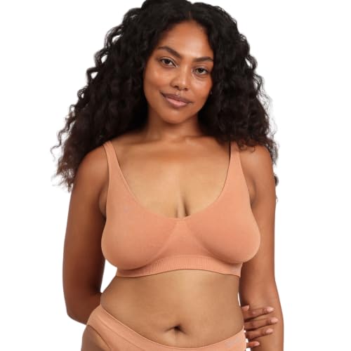 Image of Boody -Seamfree Crop Bra -Seamless Bralette -No Padding, Clips, Fastenings, Wires -Bamboo Viscose -Low-Medium Support Pull-On