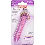 The Doctor's BrushPicks Interdental Toothpicks, 15 Picks with Keychain Dispenser