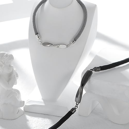 Couples Bracelets Mobius Infinite Love Adjustable Sterling Silver Promise Matching Bracelet Him and Her Couple Jewelry Sets3