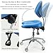 Ergonomic 360° Swivel Dentist Chair - Adjustable Hydraulic Rolling Stool with Back Support for Home Office, Bar, Kitchen, Shop - Comfortable Drafting Stool for All-Day Use