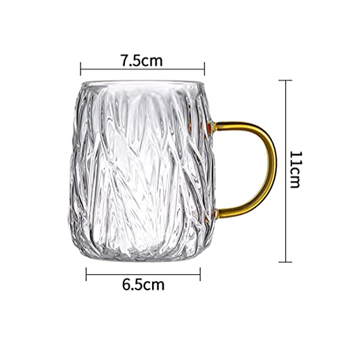 Verres à eau rétro en verre transparent résistant, parfaits pour la table du petit-déjeuner