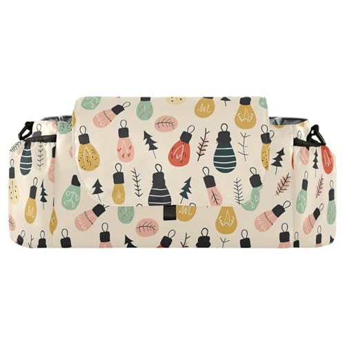 KLL Colorido organizador de cochecito de Navidad y almacenamiento para bebé, accesorios de manillar para carro de ni?os para frio