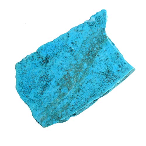 GEMHUB A Grade Natural Raw Rough Blue Turquoise Slab 1223.005.50 Ct Healing Crystal Rough Turquoise for Cabbing