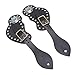 BTSEURY Spur Strap Set, 2Pcs Artificial Leather Spur Strap, Rhinestone Decorations Adjustable Spur Holder for Cowboys (Black)