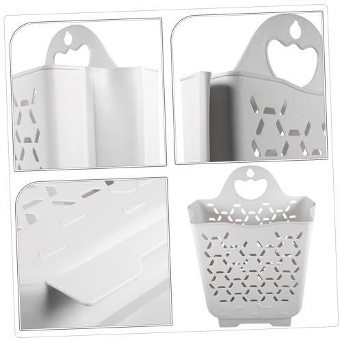Panier à linge pliable de grosse capacité de rangement mural en plastique - 5