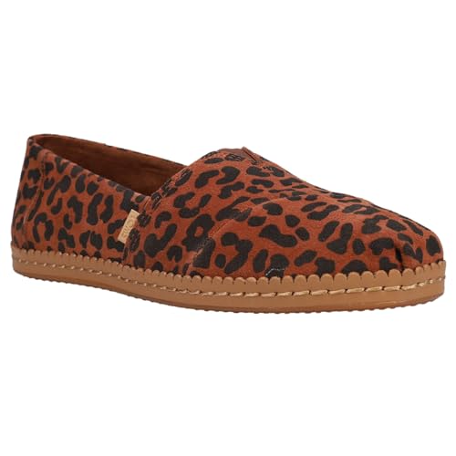 TOMS Womens Alpargata Leopard Leather Wrapped Slip On Flats Casual - Brown3