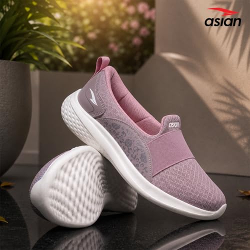 Image of ASIAN Style Walk-02 Women Walking Shoes with Memory Foam Cushion, Lightweight Slip-On Design, Breathable Upper Stylish Casual Shoes