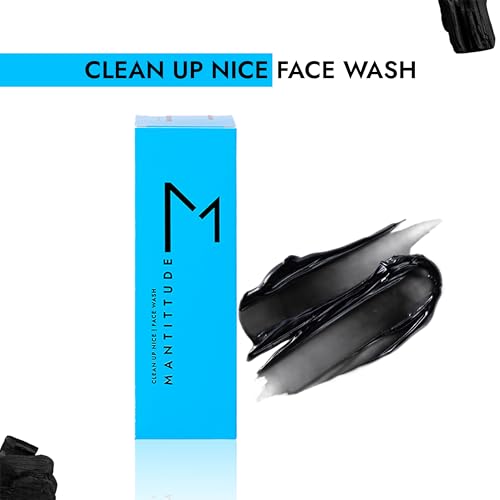 Image of Activated Bamboo Charcoal Face Wash For Men, Deeply cleanses the skin, removes dirt and oil deposits due to pollution, and controls oil production, suitable for all skin types 100ml