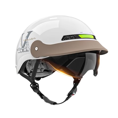 Casco de cara abierta con cierre rápido y visera protectora solar