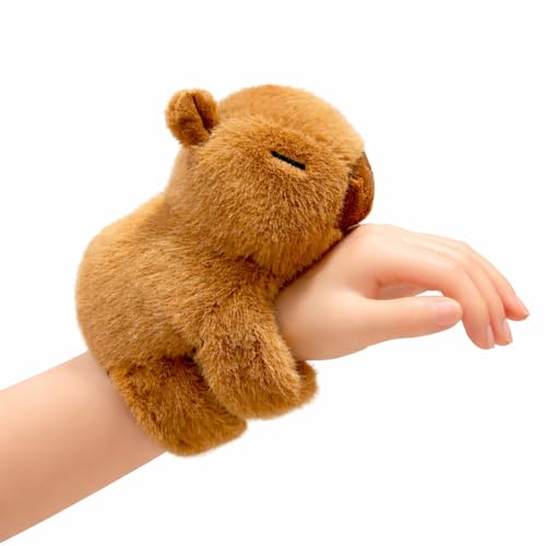 Image of Cute Animal Fur Plush Slap Wristband for Kids -Soft Toy Bracelet, Adjustable Snap Band for Boys & Girls