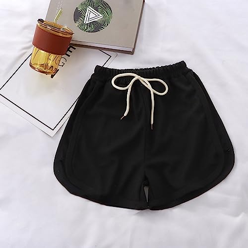 Cotton Drwstring Shorts for Toddler Boys Kids Elastic High Waist Short Pants Athletic Workout Undershorts for Girls4
