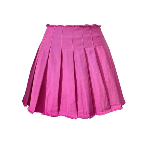 TONCHENGSD Women's High Waist Pleated Mini Skirt Skater Tennis Skirt