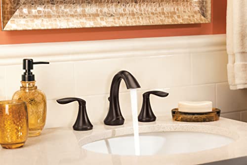 Moen Eva Oil-Rubbed Bronze Two-Handle High-Arc 8-Inch Widespread Bathroom Faucet, Valve Required, T6420Orb #TOP3