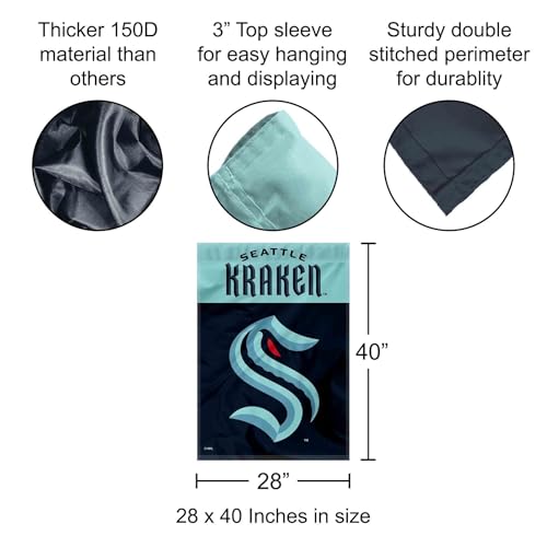 Kraken Double Sided Banner drapeau sans transparence lisible des deux côtés