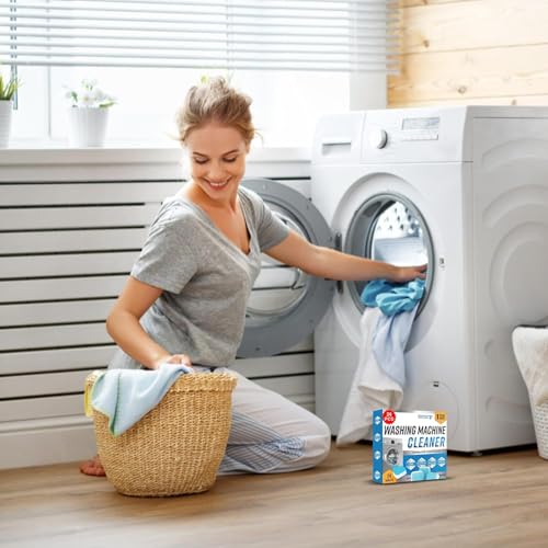 Image of Washing Machine Cleaner Tablets (24 Tablets) | Drum & Pipe Deep Cleaner |Removes Odour, Limescale & Residue | For Front Load & Top Load Fully Automatic Washing Machines | Fresh Scent (Fresh)