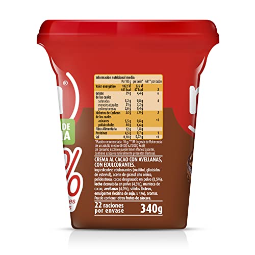 Miniatura 2 de Nocilla, Original, Crema Al Cacao Con Avellanas, 0 Azúcares Añadidos, Sin Aceite De Palma - Tarrina 340g