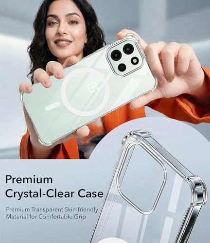 Image of Jkobi Shockproof Crystal-Clear Back Cover for Oneplus Nord 6 (Magsafe Wireless Support | Drop & Camera Protection | Hard Polycarbonate)
