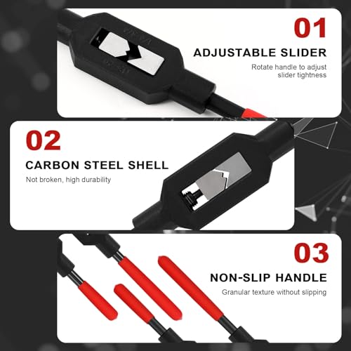Image of WILLBOND 2 Pcs Adjustable Tap Wrench M1-M10 Ratcheting Tap Handle Tool for Reamer for Automotive Thread Repair, Pre-oiled for Protection (1 /8 inch-3 /8 inch,1 /16 inch-1 /4 inch)