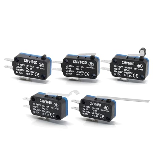Interrupteur fin de course CMV100D V15 inverseur 10A 250V 380V miniature CMV103D