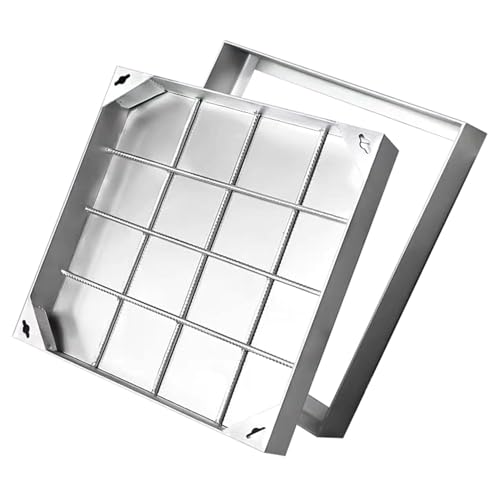 Couvercle de regard carré en acier inoxydable pavé drainant