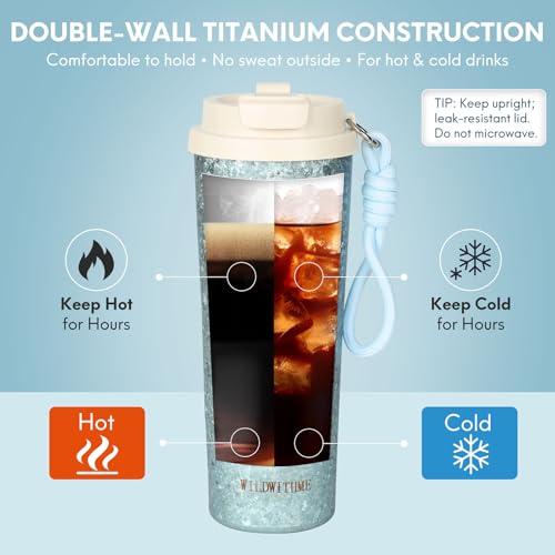 Mug de viaje Titanium 25oz (750mL) con tapa y correa miniatura 4
