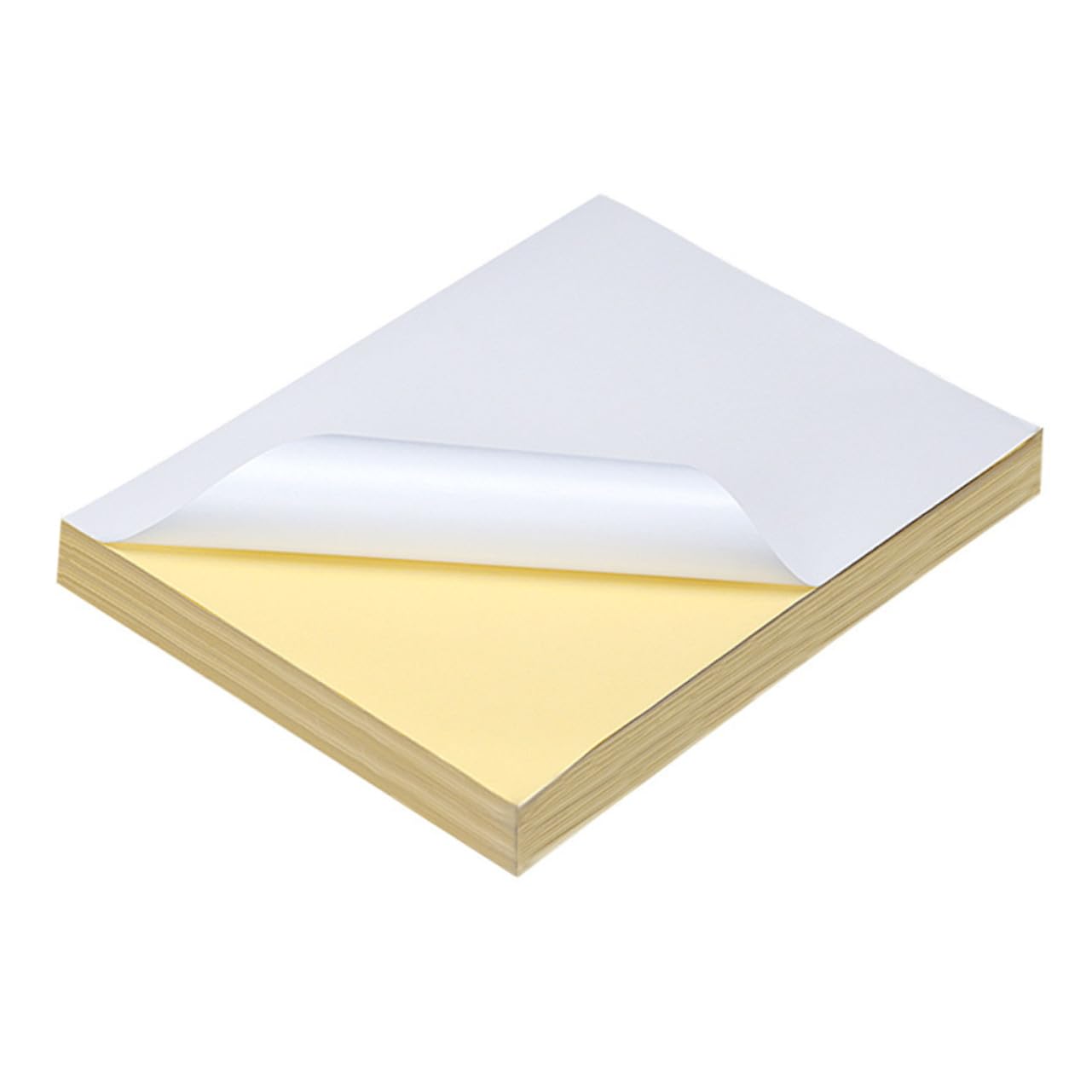 100 Stück Selbstklebendes Typpapier mit Glänzender Oberfläche Bedruckbares Etikettenpapier Kompatibel mit Inkjet und Laserdruckern für Büro Schule und Zuhause Leicht Ablösbar und