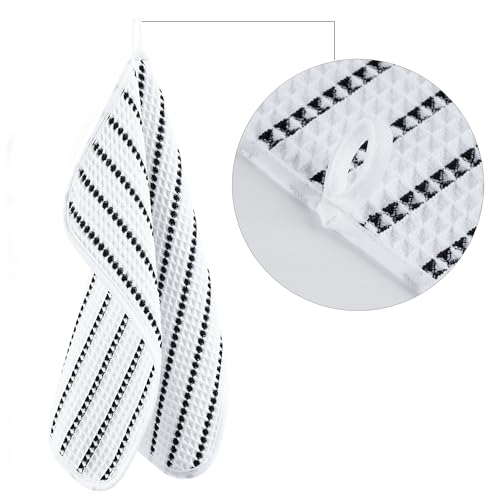 Image of POLYTE 430 GSM Microfiber Lint Free Washcloth Face Towel, 13 x 13 in, 4 Pack (Waffle Weave)