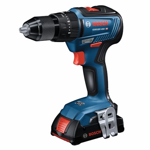 Bosch GXL18V-240B22 18V 2-Tool Combo Kit with 1/2 In. Hammer Drill/Driver, Two-In-One 1/4 In. and 1/2 In. Bit/Socket Impact Driver/Wrench and (2) 2 Ah Standard Power Batteries