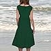 Army Lime Green Sleeveless for Women Summer Fall Crew Neck Spandex Midi Knee Length Loose Fit Brunch Basic Dresses Womens 2025 Clothing Fashion Country Concert M