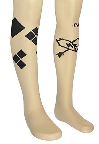 DC Comics Harley Quinn Suicide Squad Faux Tattoo Costume Tights