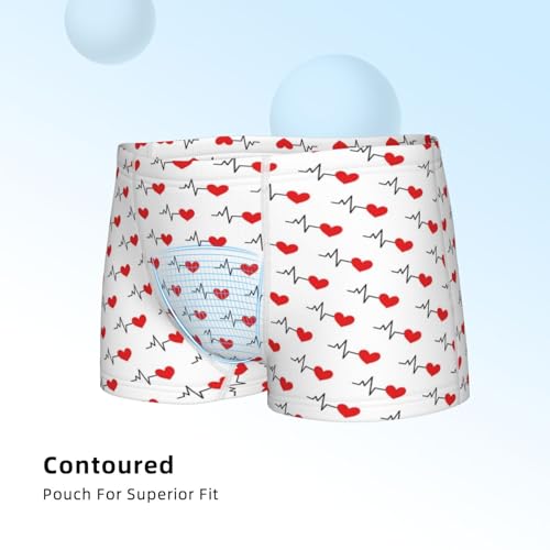 Boys' Cotton Boxer Brief Soft Underwear-Heartbeat Symbol4
