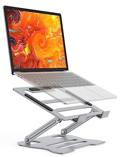 Adjustable Laptop Stand, Ergonomic Laptop Riser Heat Vent Computer Stand for Desk, Foldable Portable Tablet Notebook Holder Compatible with MacBook Pro/Air, Surface, Lenovo, Laptops (10-15.6'') Adjustable Laptop Stand, Ergonomic Laptop Riser Heat Vent Computer Stand for Desk, Foldable Portable Tablet Notebook Holder Compatible with MacBook Pro/Air, Surface, Lenovo, Laptops (10-15.6'')