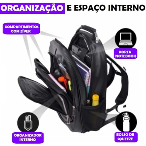 Mochila Bolsa Viagem Resistente Coreana Masculina Feminina Colorida (CINZA)