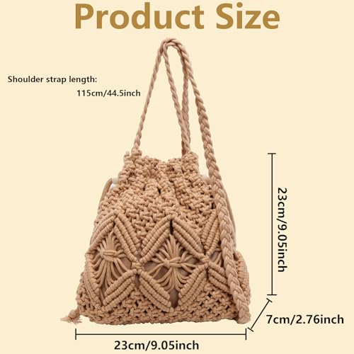Straw Beach Bag for Women, Woven Crossbody Bag Boho Purses, Small Crochet Handbags Summer Bags for Vacation Travel2