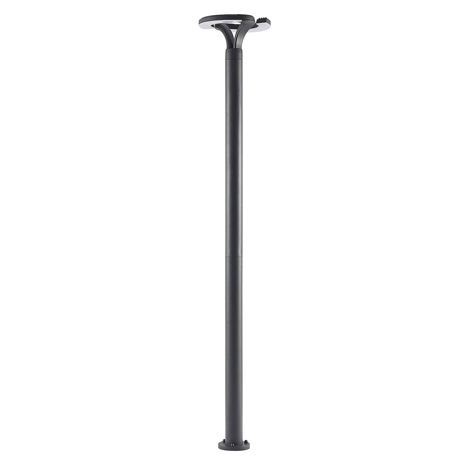 Lindby LED Lampadaire extérieur Keily (Moderne) en Noir Aluminium (à 2 lampes,), Candélabre luminaire d’extérieur