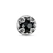 Produktbild Thomas Sabo Damen-Bead Lotos Karma Beads 925 Sterling Silber geschwärzt Zirkonia schwarz Onyx K0079-641-18