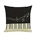 TREESTAR Federa Copricuscini di Musica Pianoforte Stampa Cuscino in Cotone Pillowcase Decorazione del Cuscini Coperture per Letto Caso Divano Arredo Sedia Sofa Casa Auto Ufficio 45 * 45 cm (Stil-5)