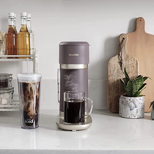 Image of Summer Breville Iced+Hot Coffee Maker | Plus Coffee Cup with Straw | Brews Hot Filter Coffee To Enjoy Alone or Over Ice | Caf� Mocha