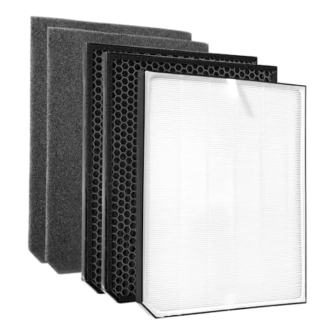 AIRDOCTOR AD2000 Genuine Filter Replacement - One Year Combo Pack Includes: One (1) UltraHEPA & Two (2) Carbon/Gas Trap/VOC & Pre-Filters Cover