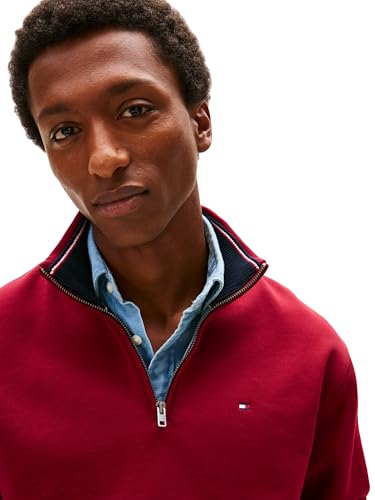 Tommy Hilfiger Men's Long Sleeve Fleece Quarter Zip Pullover Sweatshirt2