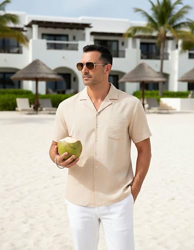 Image of PATPAT Couples Matching Outfits Bodycon Dress & Button-Down Shirt | Matching Cruise Outfits for Couples, Beach Vacation Outfits, Tie Front Cutout Slit Bodycon Sundress, Linen Men's Shirt