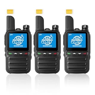 KAYOTOM Lifetime Free Unlimited Range Rapid Global Walkie Talkies PTT Push-to-Talk Over Cellular Nationwide 5000+ Miles POC 4G LTE Handheld Long Range Two Way Radio for Team Management (3Pack and SIM)