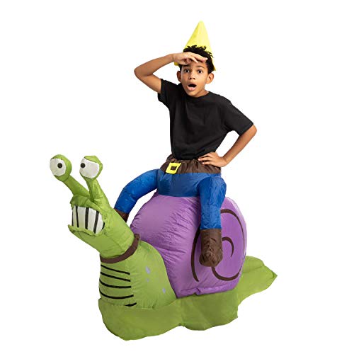 Spooktacular Creations Inflatable Halloween Costume Gnome Ride A Snail Ride On Inflatable Costume - Child Unisex (7-10 yr)