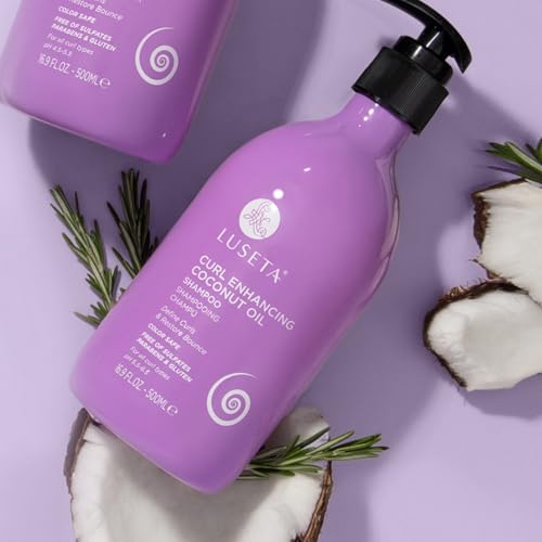 Image of LUSETA Curl Enhancing Shampoo for Curly Hair, Restore Bounce 16.9oz | with Coconut Oil, Define Curls for Wavy and Coily Hair, Lasting Moisture, Frizz Control, Soft Smooth Finish, Sulfate Free
