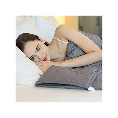 Snuggle Me Weighted Blanket 15 lb Sleeping Blankets, Durable Quilts Lead Free High Density Glass Beads 48