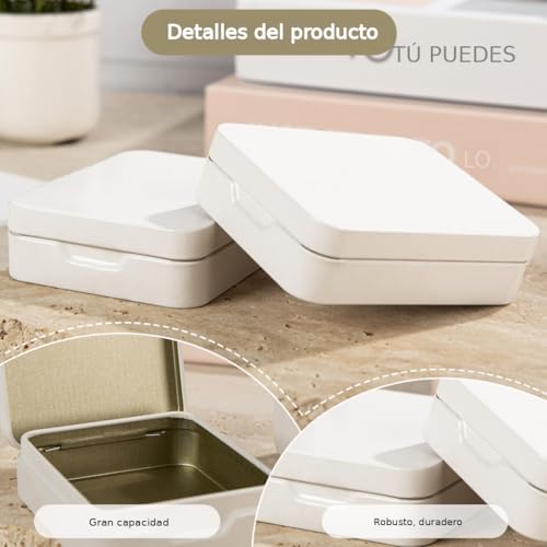 Caja cuadrada con tapa metálica 30 Imagen adicional